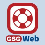Life Saver in red square with words GSG Web