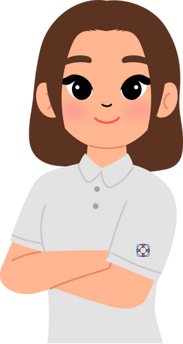 IT girl graphic art image of a girl in a button down collar in a company shirt.
